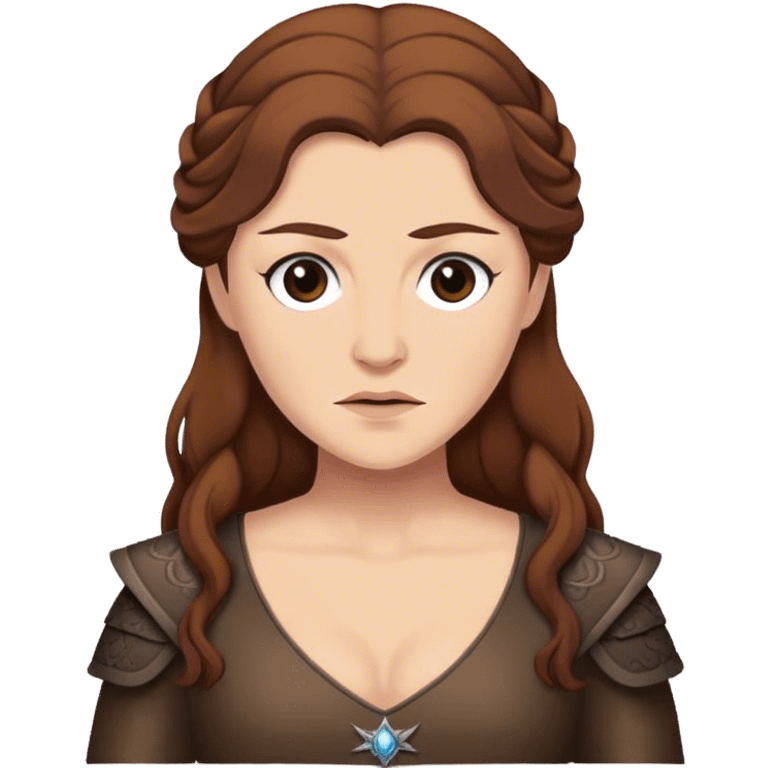 roslin frey from game of thrones, brown hair emoji