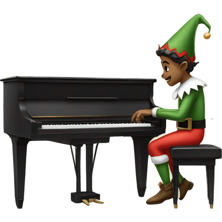 elf playing the piano emoji