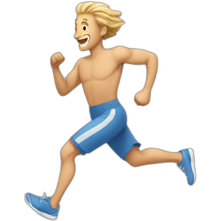 Running White man emoji