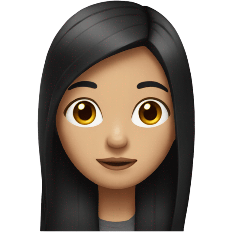 girl with long straight black hair emoji