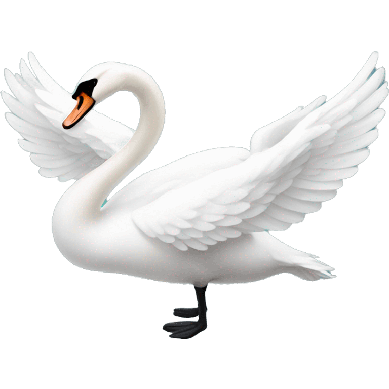 Beautiful swan emoji