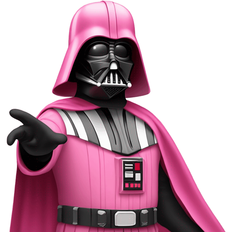 all pink suit darth vader with hand, upper body, must be all pink emoji