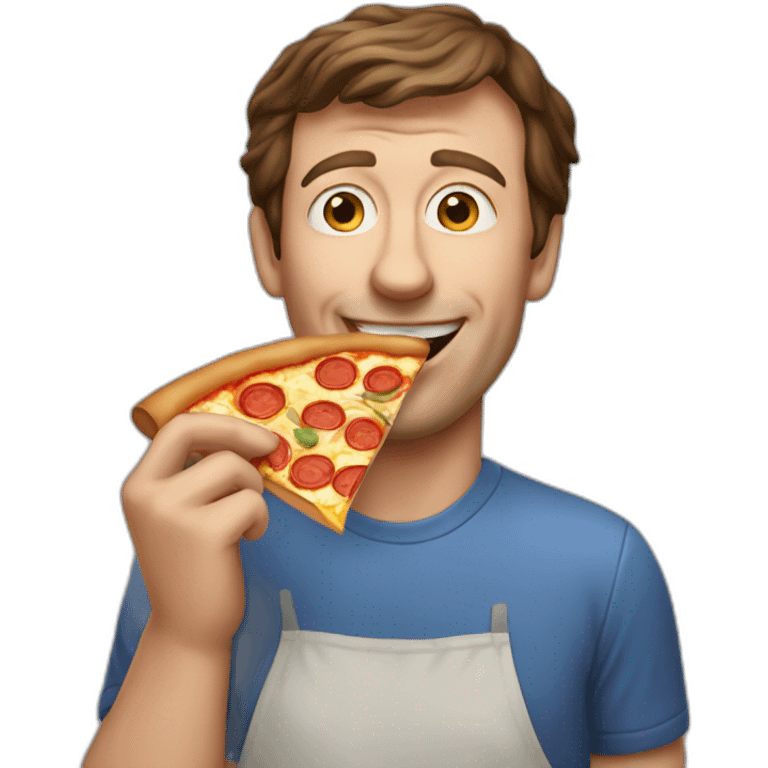 Mark zukerberg eating pizza emoji