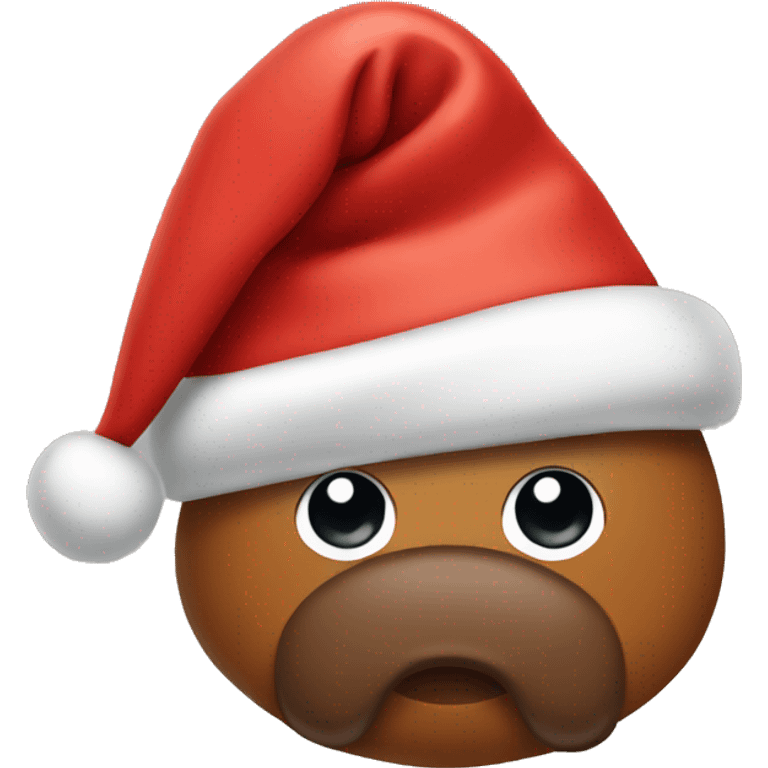 Poo with Santa hat emoji