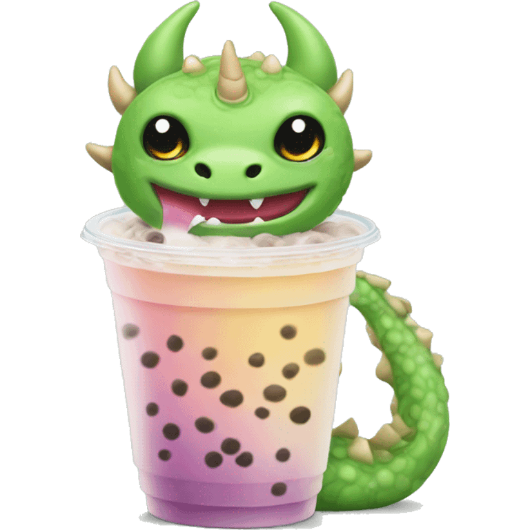 Bubble tea dragon emoji