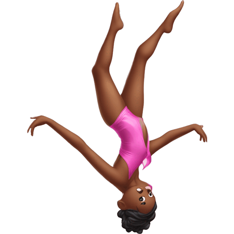  poledancer from below in pink emoji