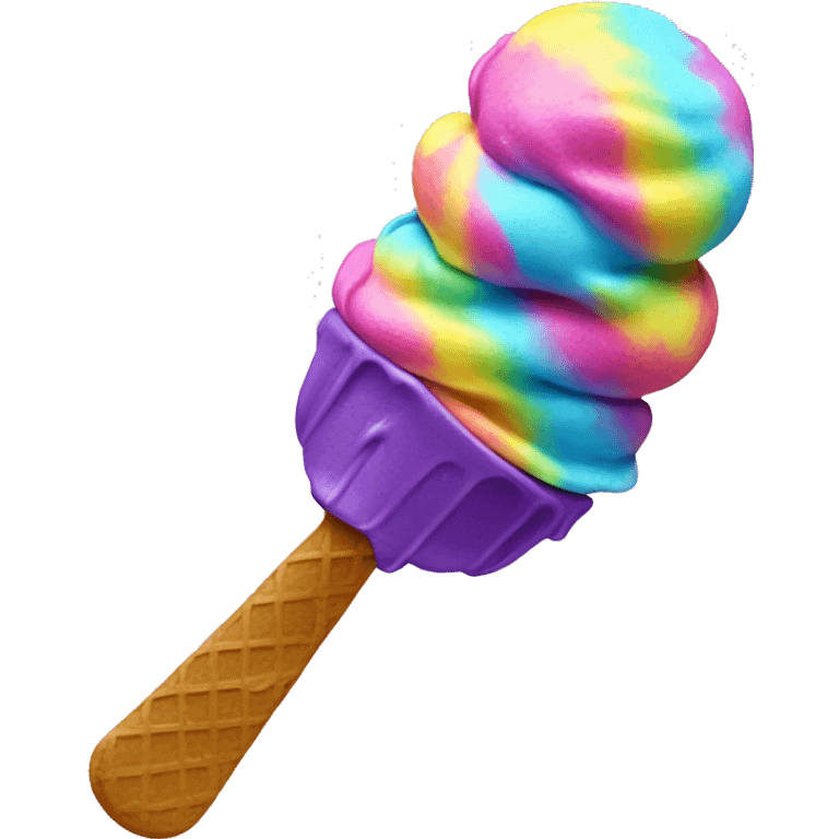 Tie dye ice cream scoop  emoji