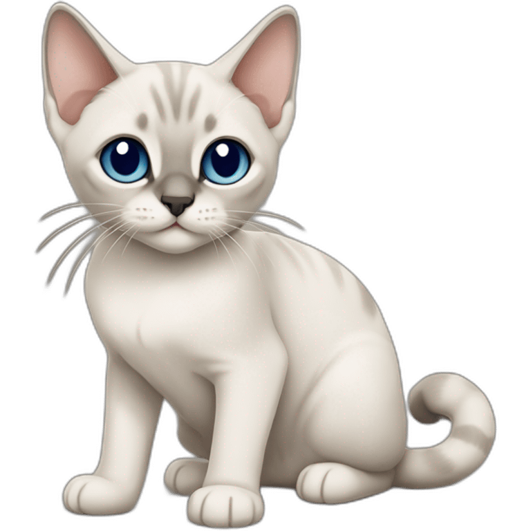 Blue Tabby Point siamese cat cute emoji