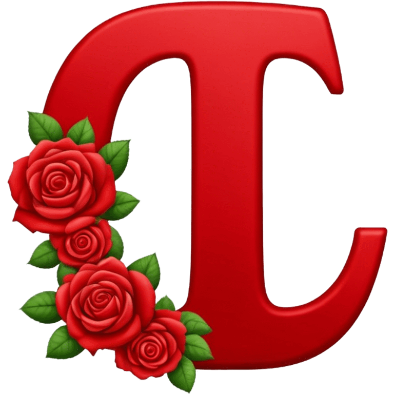 Roses alphabet letter i emoji