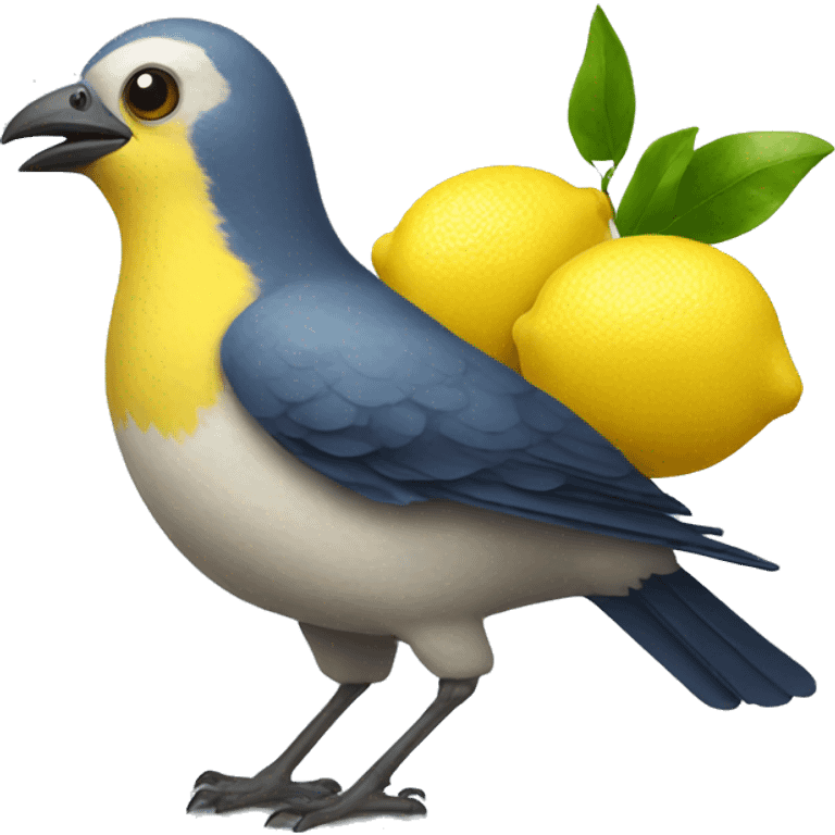 a bird delivering lemons emoji