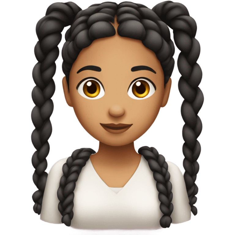 Latina girl with braids emoji