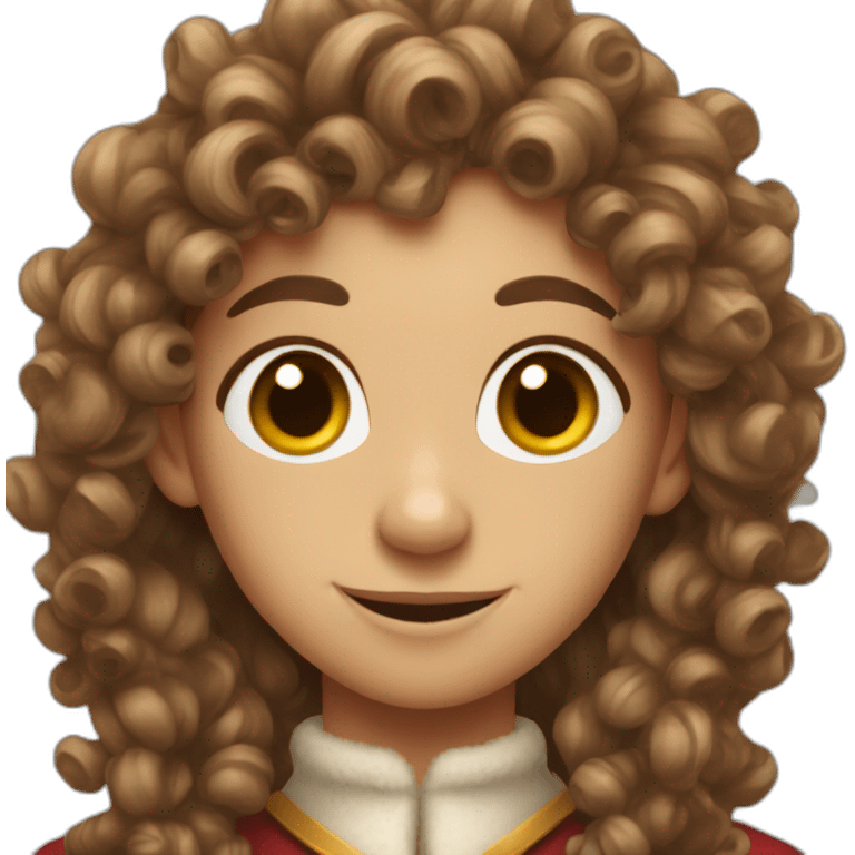 Elf with curly brown hair emoji