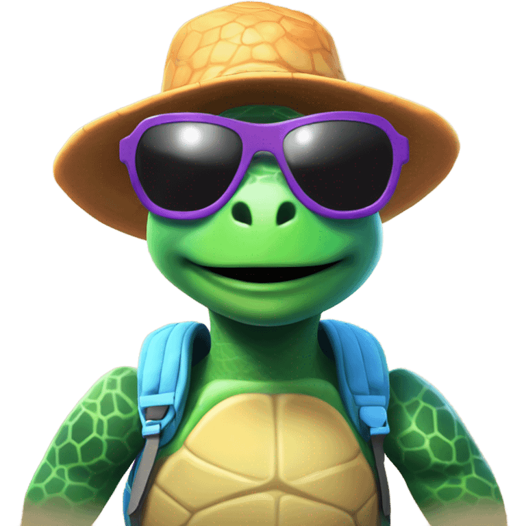 Turtle from Adopt Me Roblox with accesosries emoji