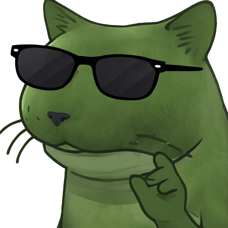 Cat with sunglasses emoji