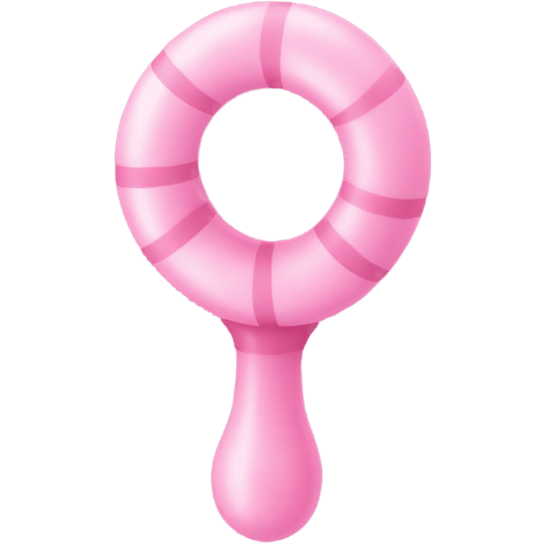 Pink baby rattle emoji