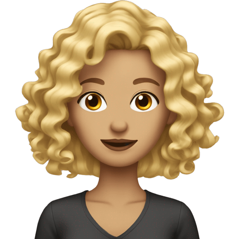 Wavy blonde hair  emoji