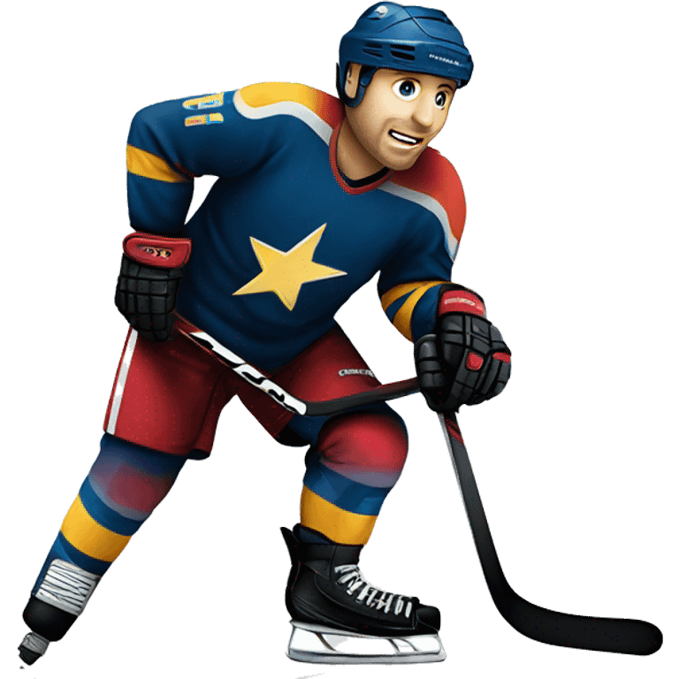 Hockey and star emoji