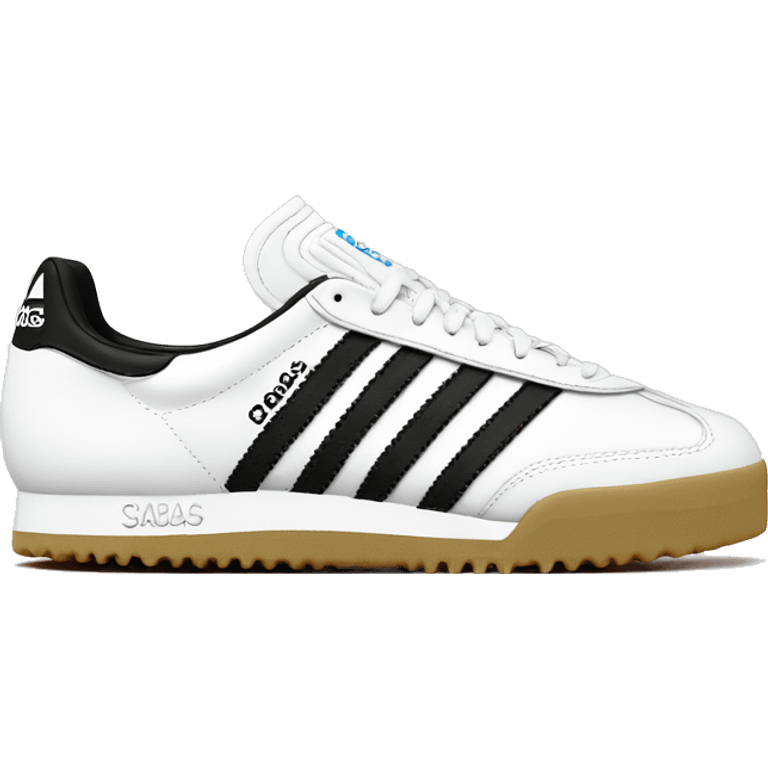 adidas sambas in white emoji