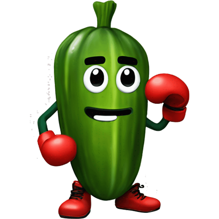 Pickle with boxing gloves emoji