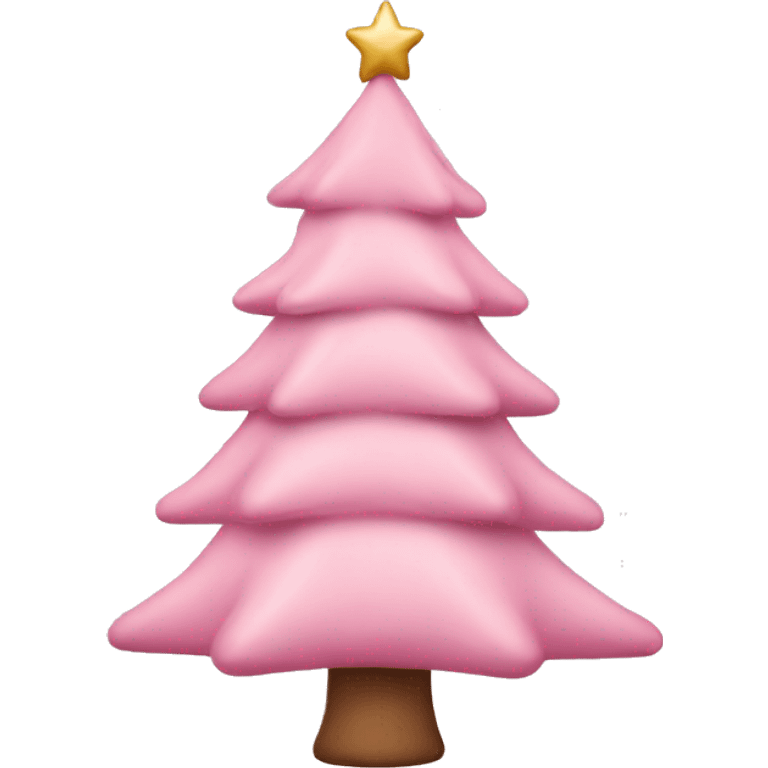 pastel pink christmas tree emoji