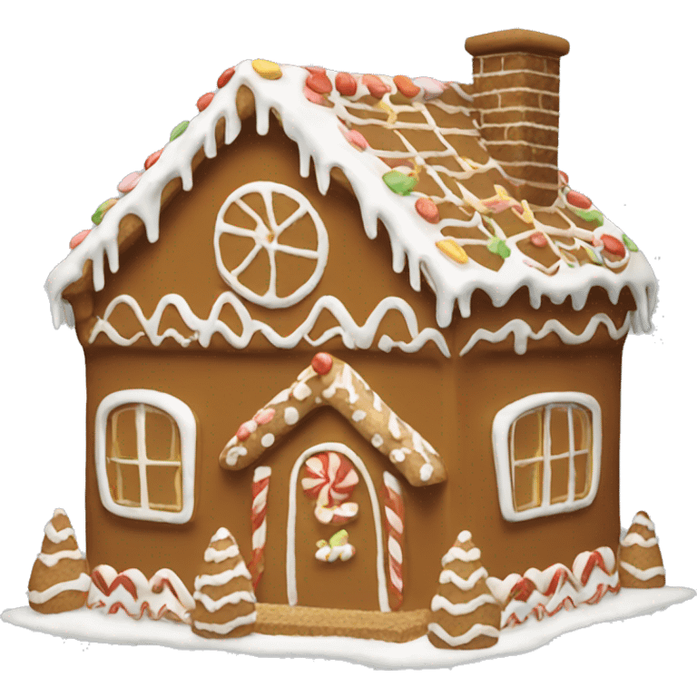 Gingerbread house emoji