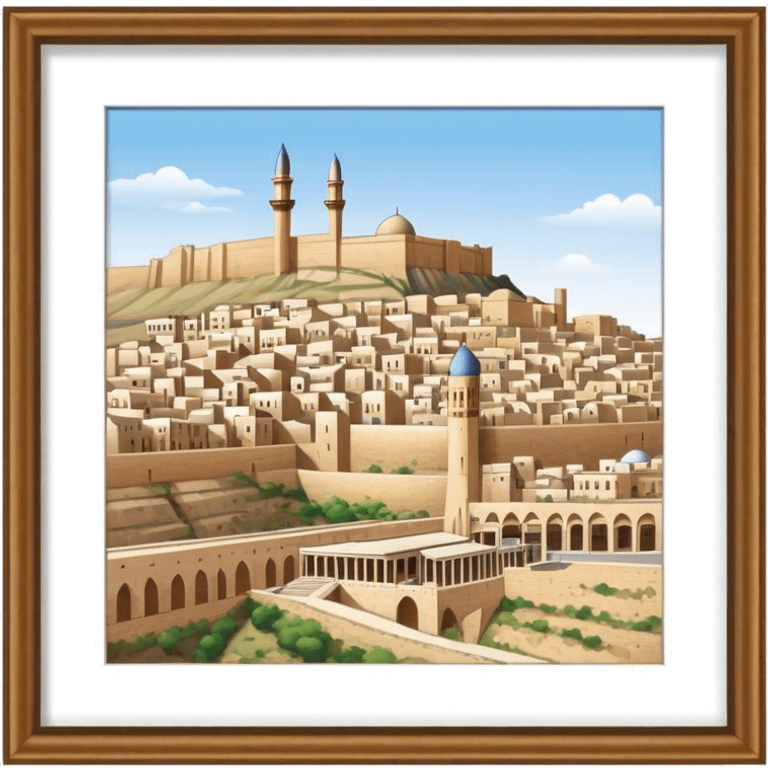 Mardin city on a platform emoji