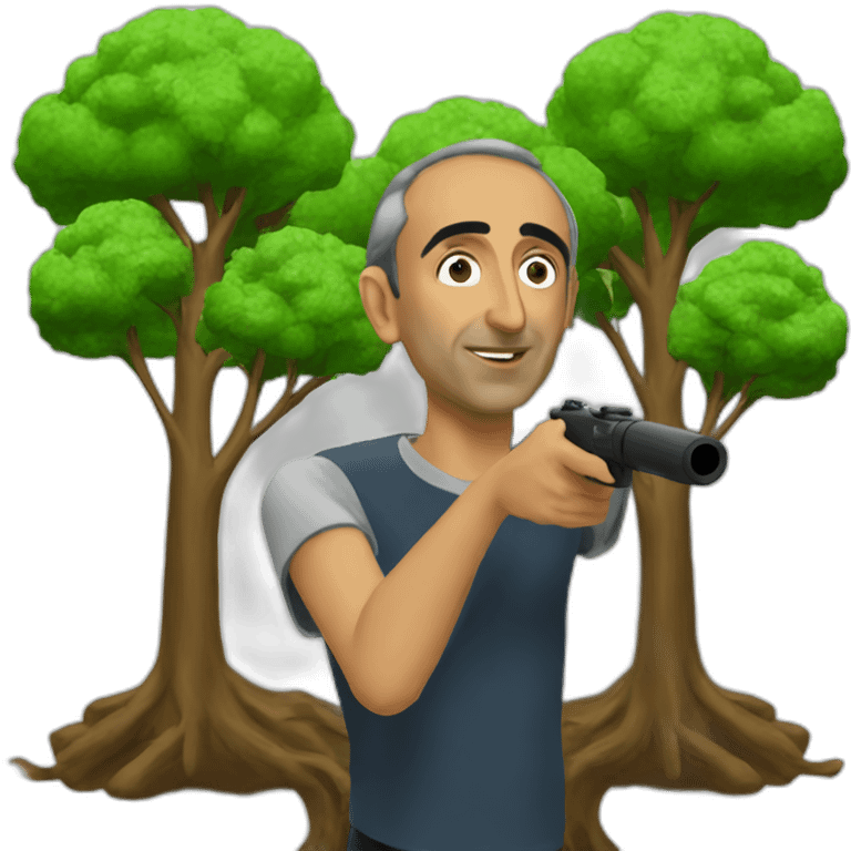 eric zemmour shooting trees emoji