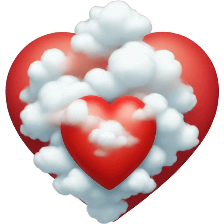 red heart + cloud emoji