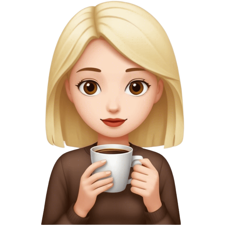 Girl with coffee emoji