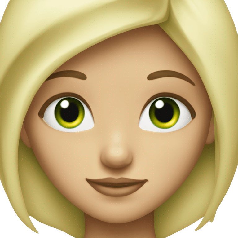 Blonde girl with green eyes emoji