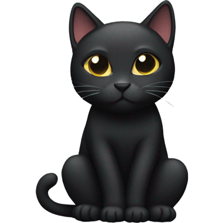 Praying black cat emoji