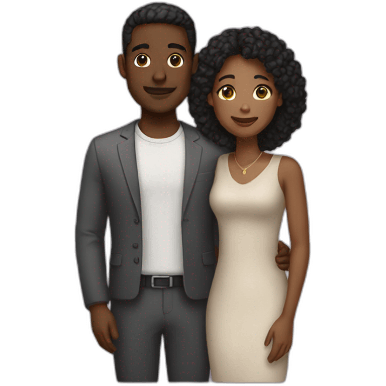 Interracial couple emoji