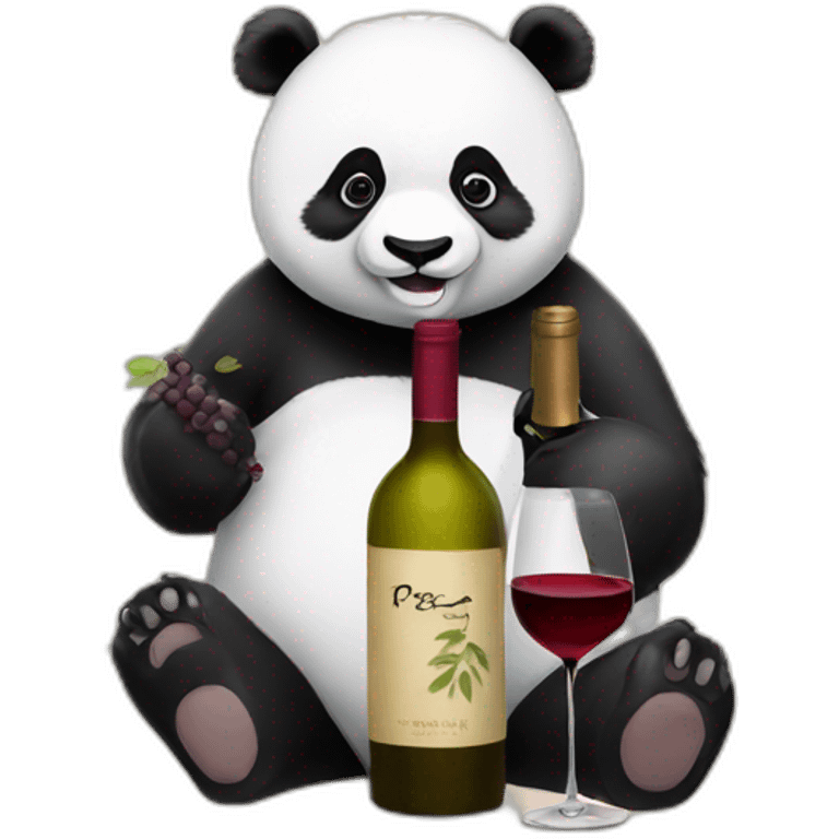 panda with wine emoji