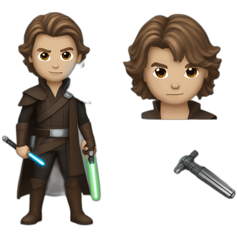 anakin with scar and lightsaber emoji