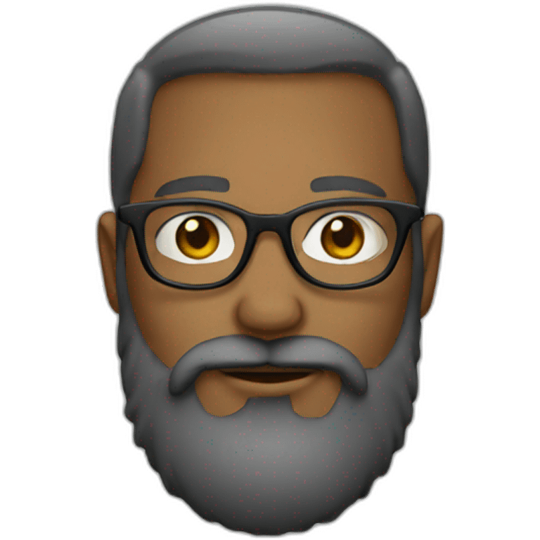 glasses bold beard emoji