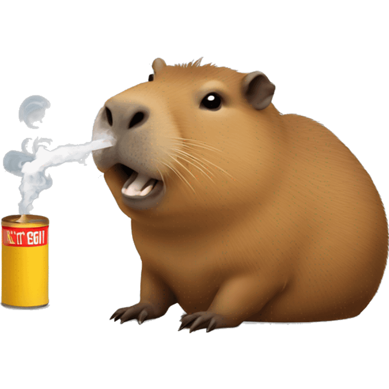 Capybara smoking emoji