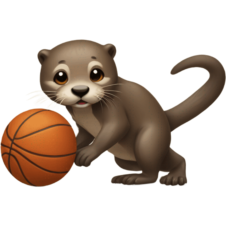 otter playing basketball emoji