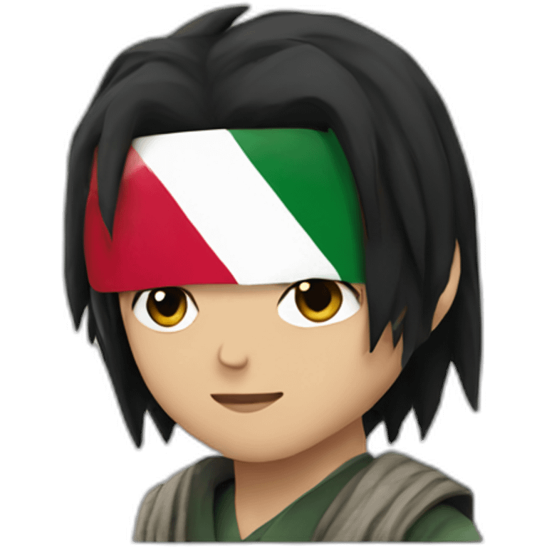 Sasuke with the Palestinian flag emoji