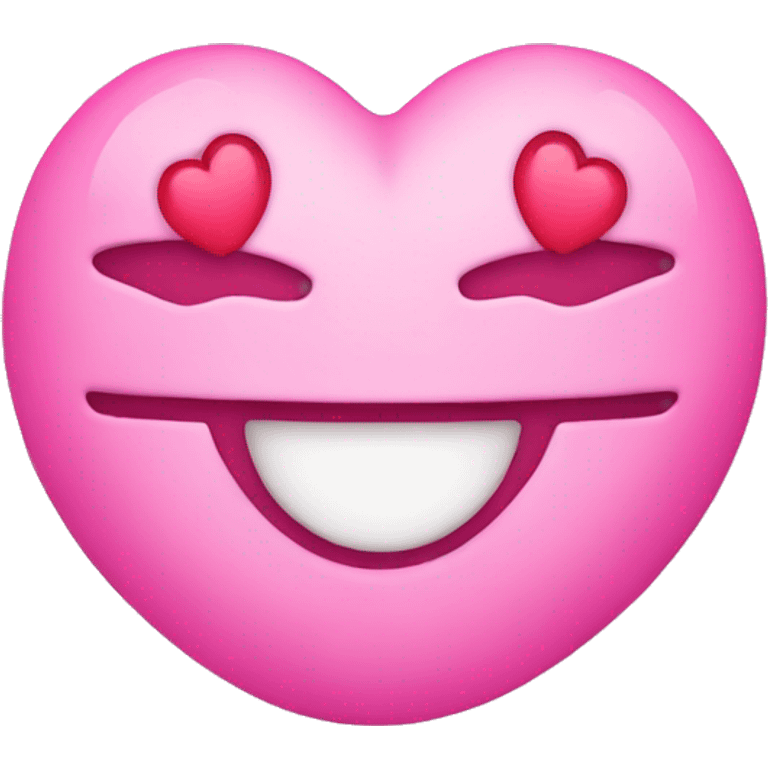 smiley face in love pink light  emoji