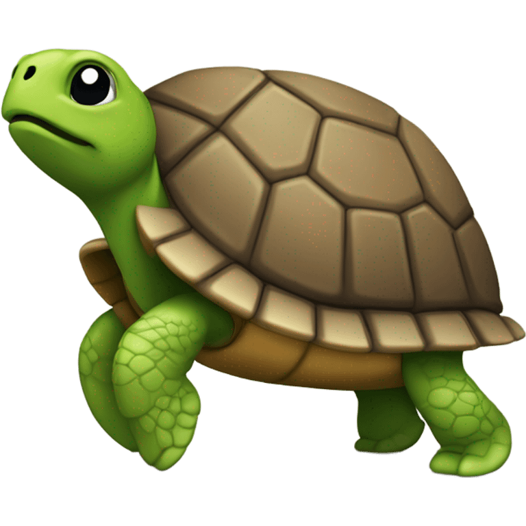 A turtle with a marketplace logo on its shell, symbolizing slow and steady growth. emoji