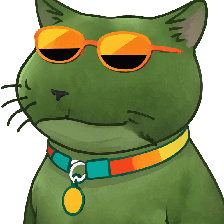 Cat with sunglasses emoji