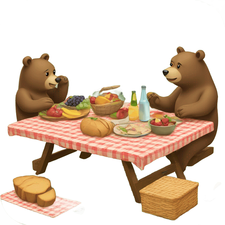 Bear picnic  emoji