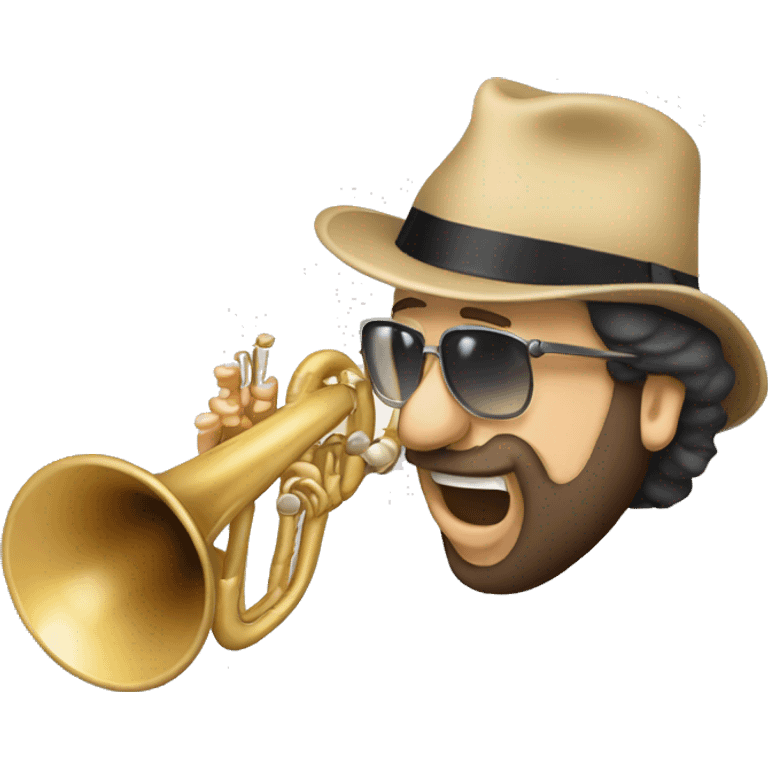 chuck mangione with horn emoji