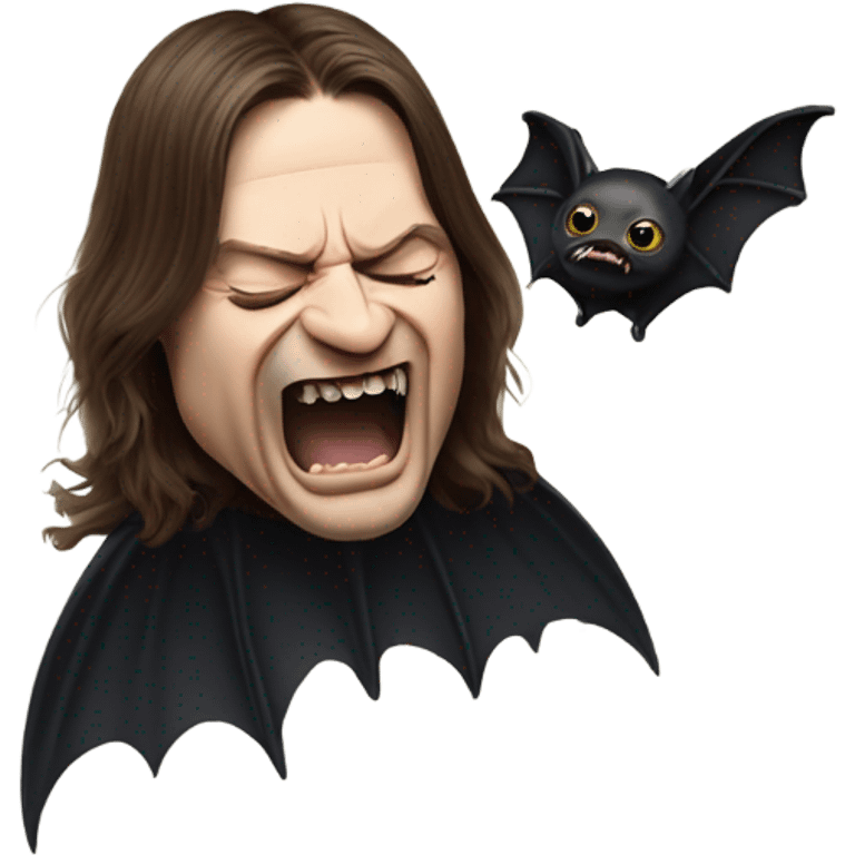 ozzy osbourne biting an animal like a bat emoji