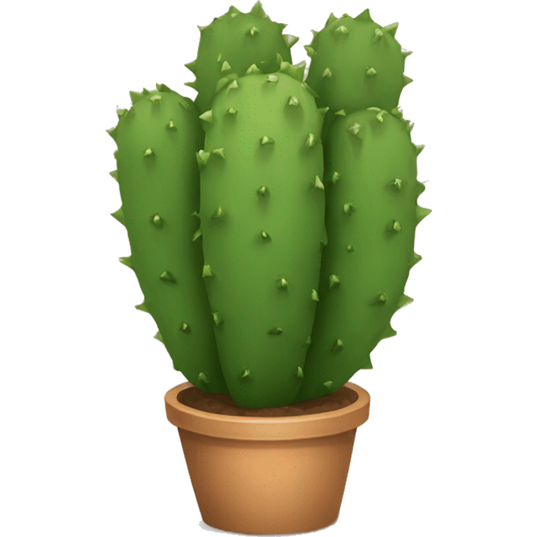 single round Nopal without pot emoji