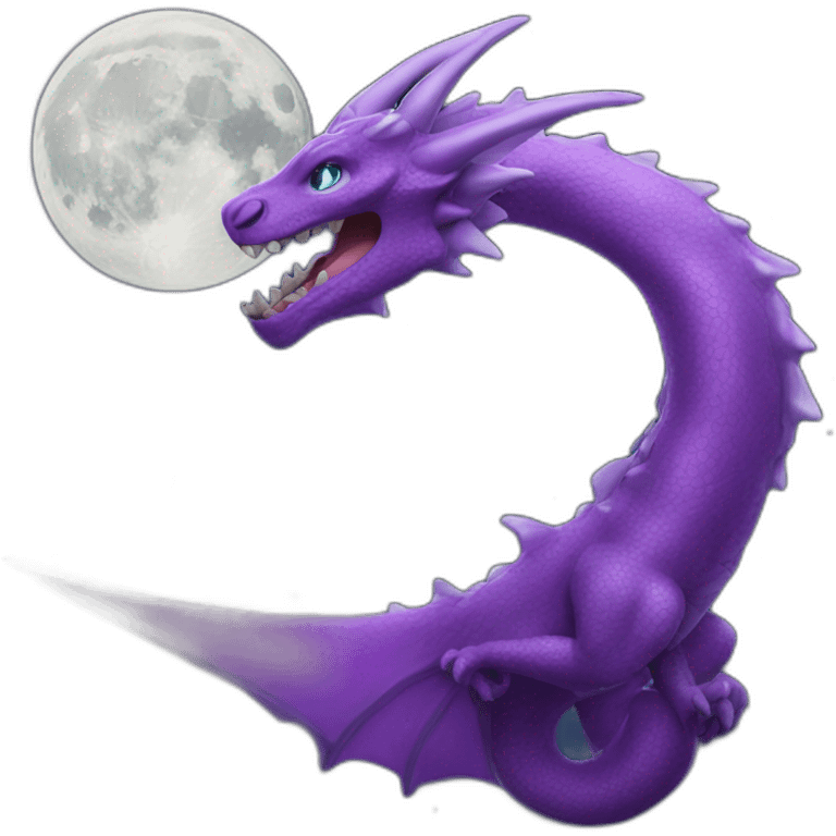 starship purpledragon to the moon emoji