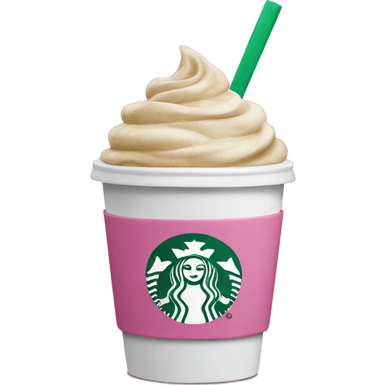 Pink Starbucks coffee cup emoji