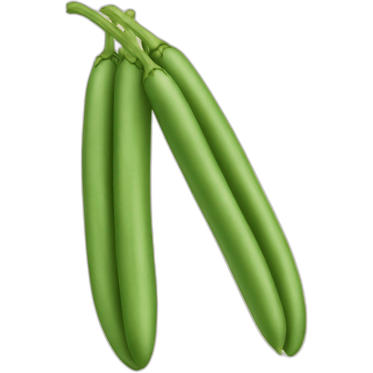 long narrow green bean pods emoji