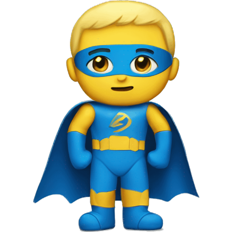 Blue Yellow Superhero emoji