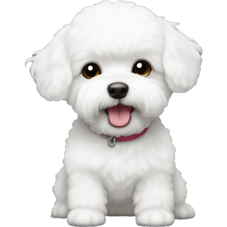 Mini doc white Bichon Frise emoji